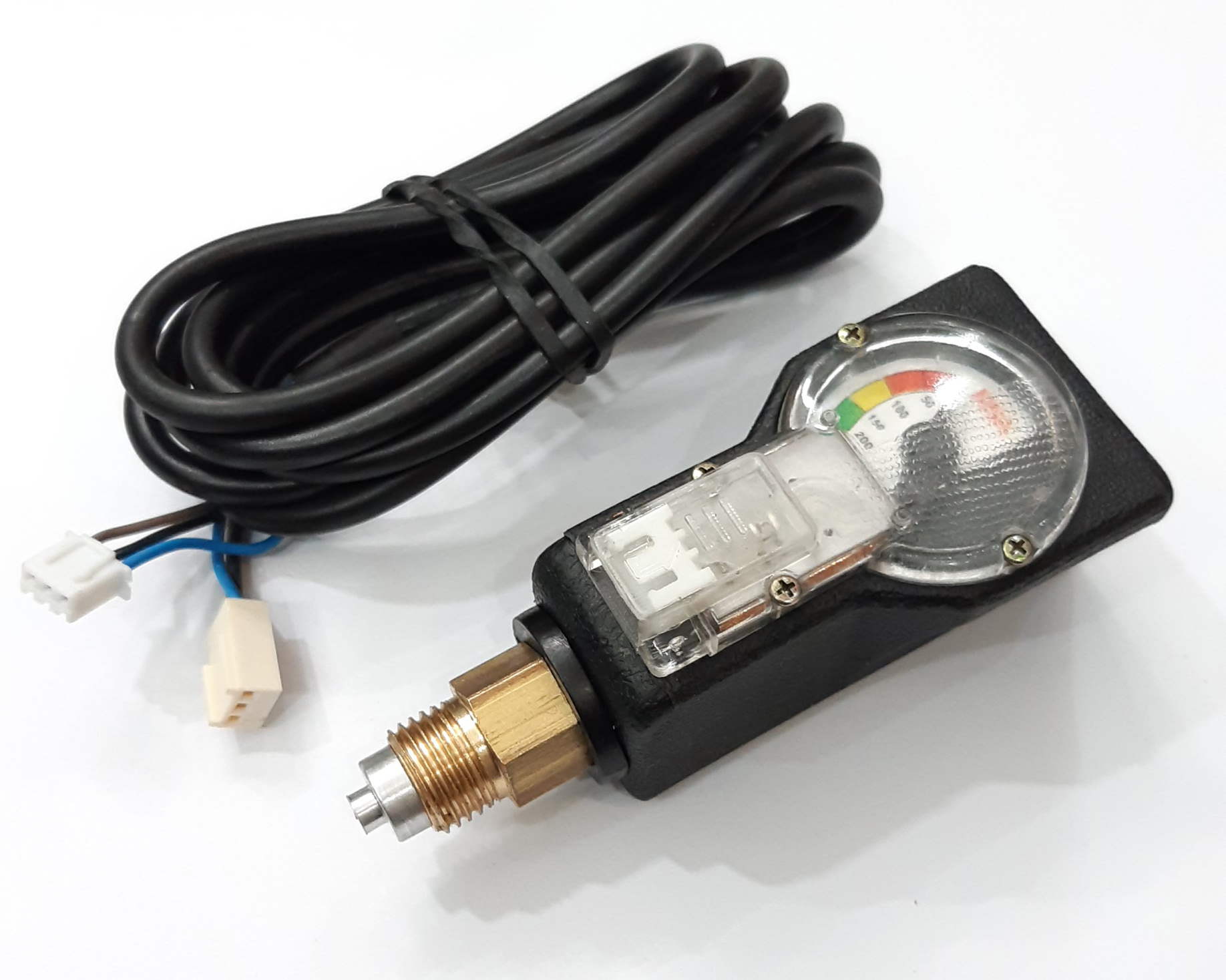 گیج فشار .گیج عقربه ای 12 ولت با دسته سیم